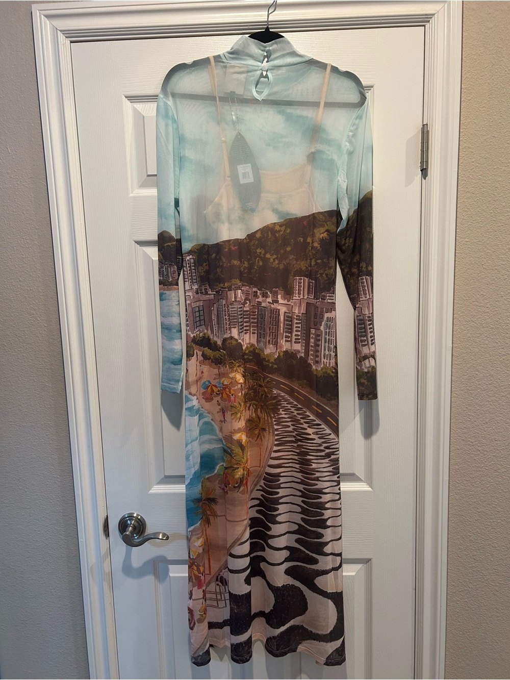 FARM Rio Copacabana Beach Long Sleeve Maxi Dress, NWT, Sz M - Picture 9 of 12
